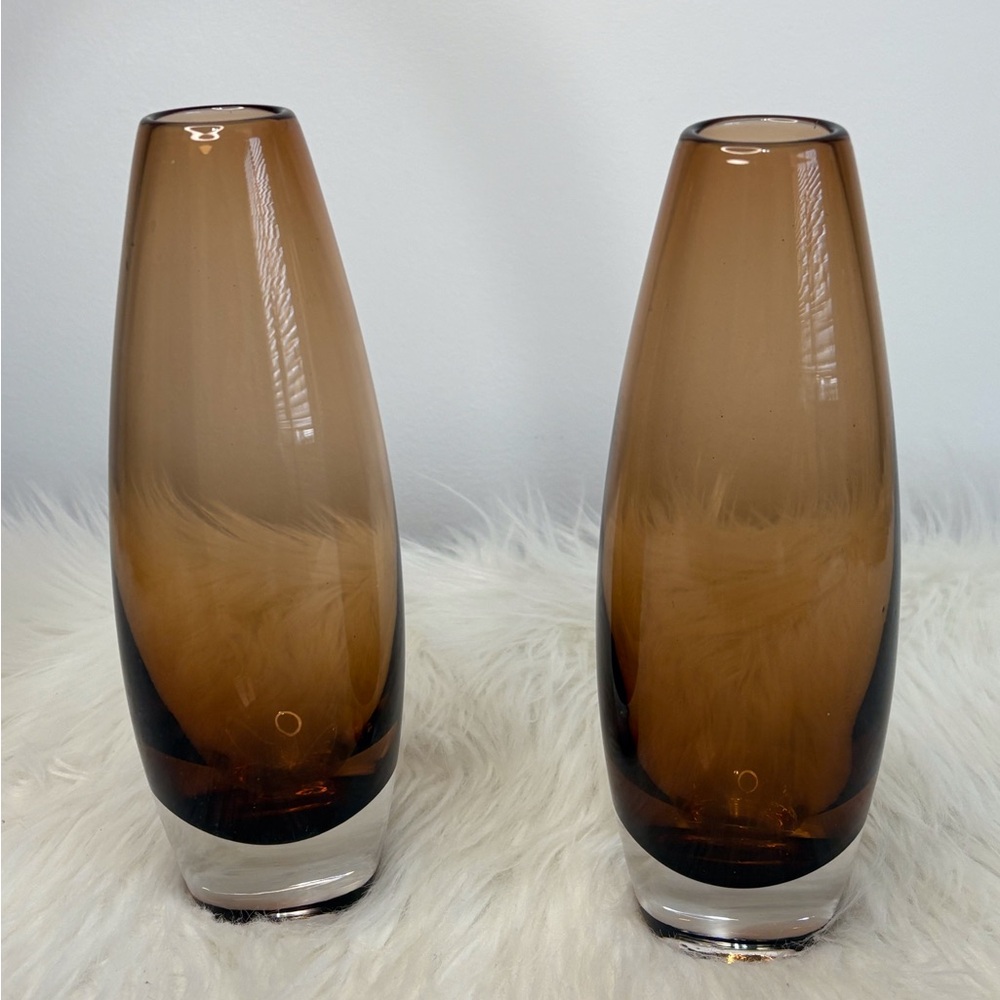 Sophisticated Amber Glass Vases